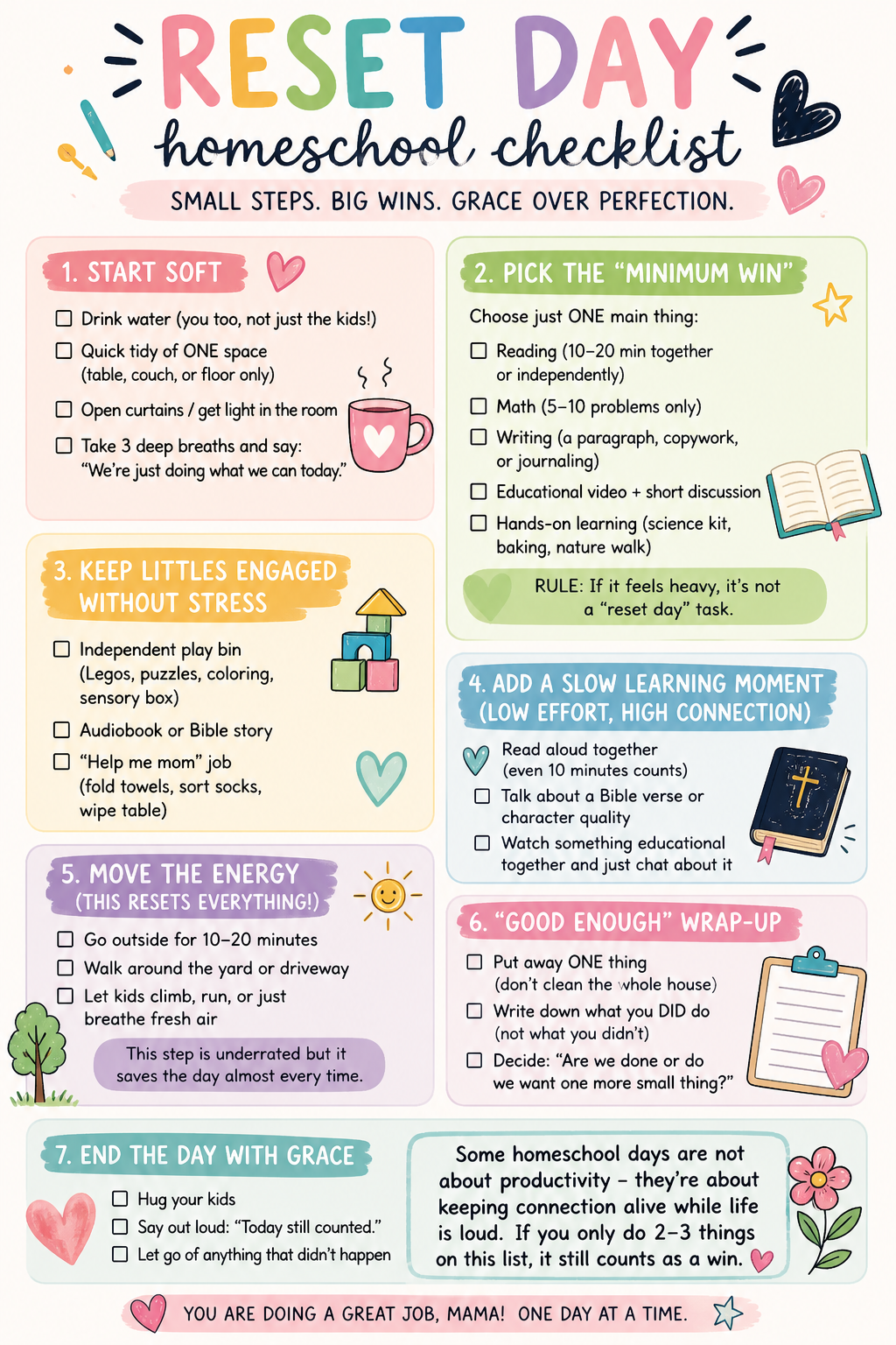 Free 5-Minute Homeschool Reset Checklist